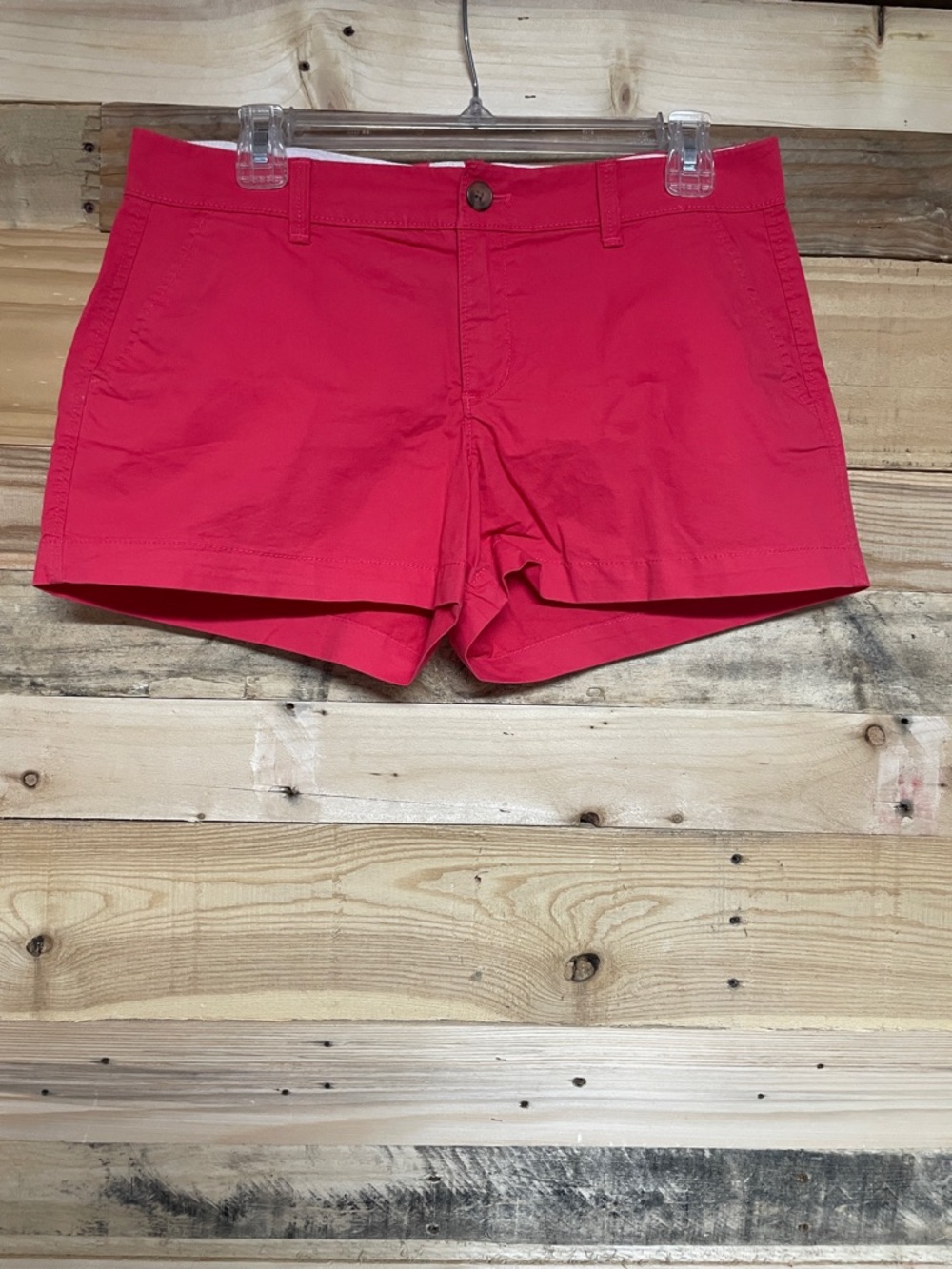 Old Navy size 6 Bright Red Cotton Chino Shorts